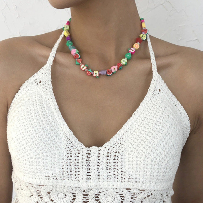 Y2K Fruits Beaded Necklace