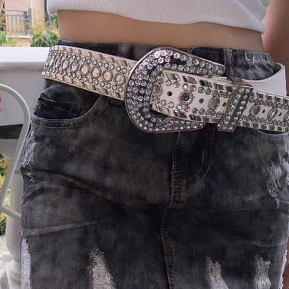 Y2K Rhinestone Belt