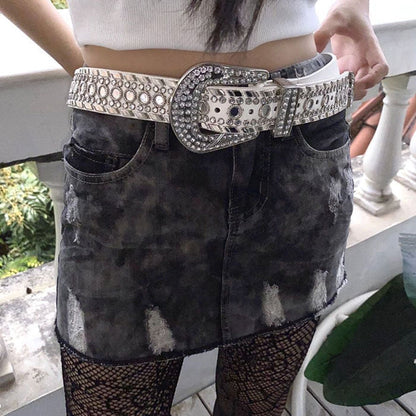 Y2K Rhinestone Belt