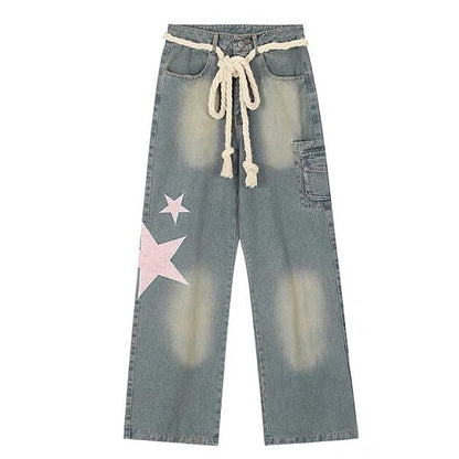 Y2K Pink Star Vintage Jeans