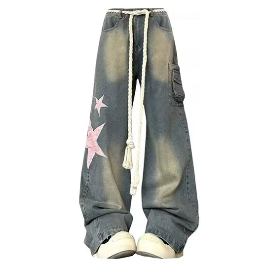 Y2K Pink Star Vintage Jeans