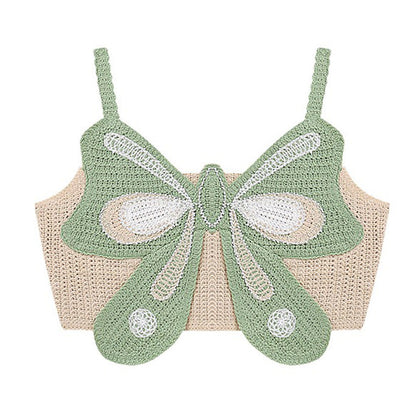 Sweet Butterfly Crochet Top