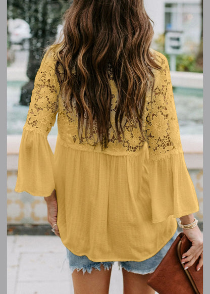 T Shirts Neck Sleeve V Bracelet Yellow