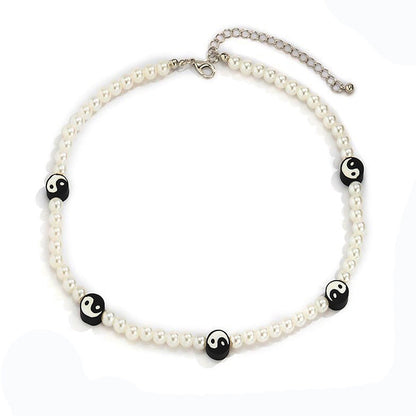 Yin Yang Pearl Choker