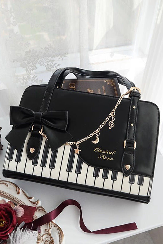 Piano Waltz Bowknot Handbag