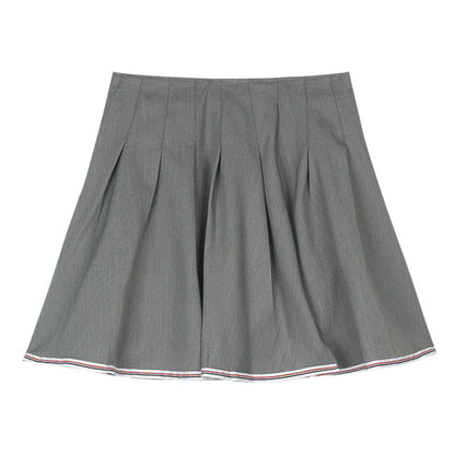 JK Tie T-Shirt Split Pleated Skirt Set