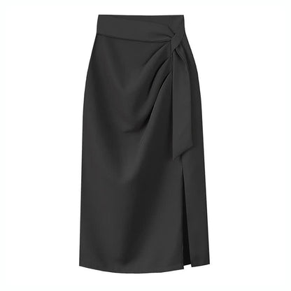 Classic Ruffle Side Split Skirt