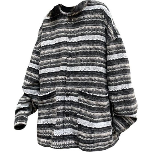 Soft Striped Cardigan Sweater