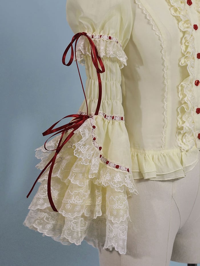 Yellow Sleeves Detachable / Pink White