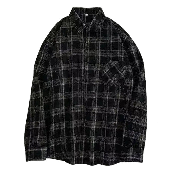 Retro Aesthetic Plaid Shirt W723