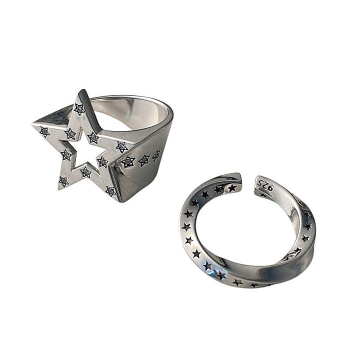 Star-Shaped Rhinestone Ring