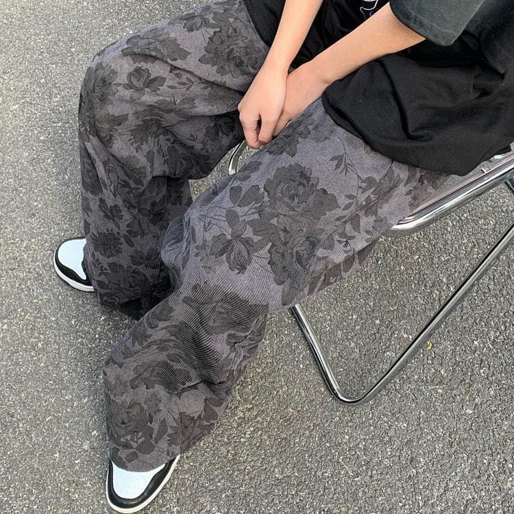 Y2K Floral Cord Pants