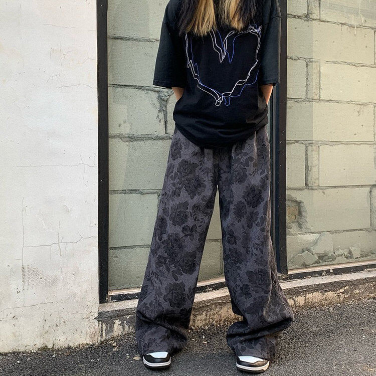 Y2K Floral Cord Pants