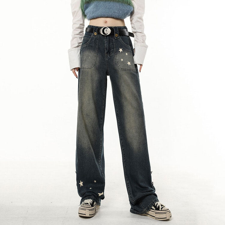 Star Wide Leg Jeans