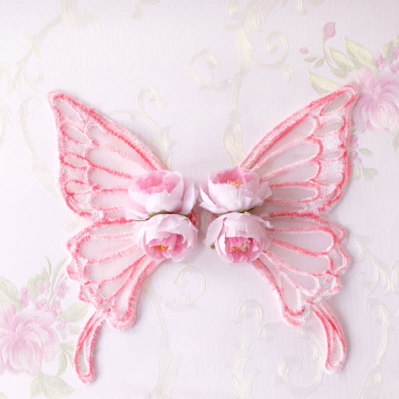 Pince à cheveux élégante en forme de papillon et de rose, accessoire pour cheveux d'Halloween