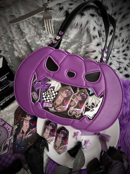 Halloween Purple Pumpkin Tote Bag