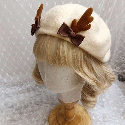 Vintage Deer Ears Lolita Beret Warm