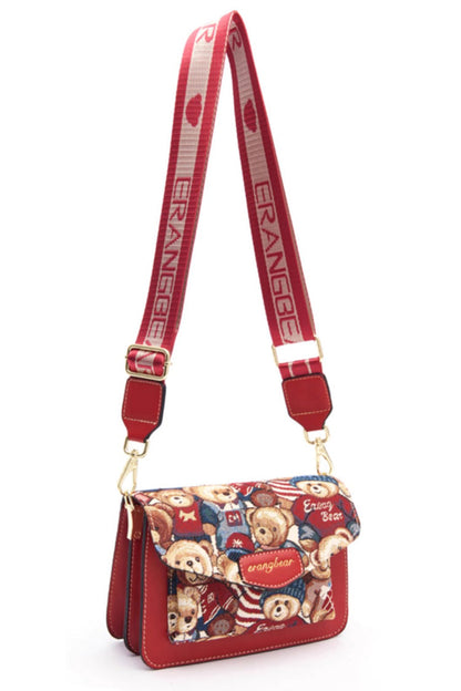 Bear Print Mini Crossbody Bag