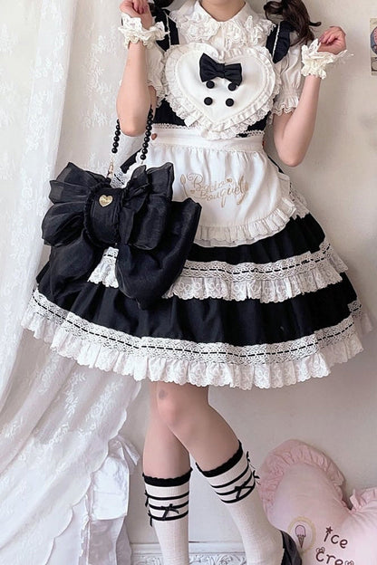 Big Black Bowknot Lolita Backpack