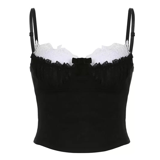 Classic Lace Ruched Bust Cami Top