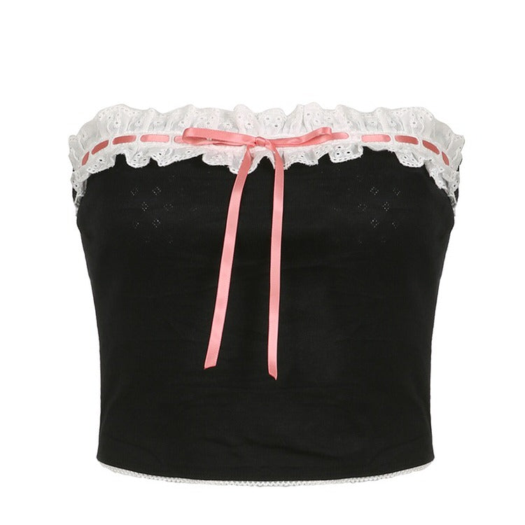 Elegant Maid Ribbon Tube Top