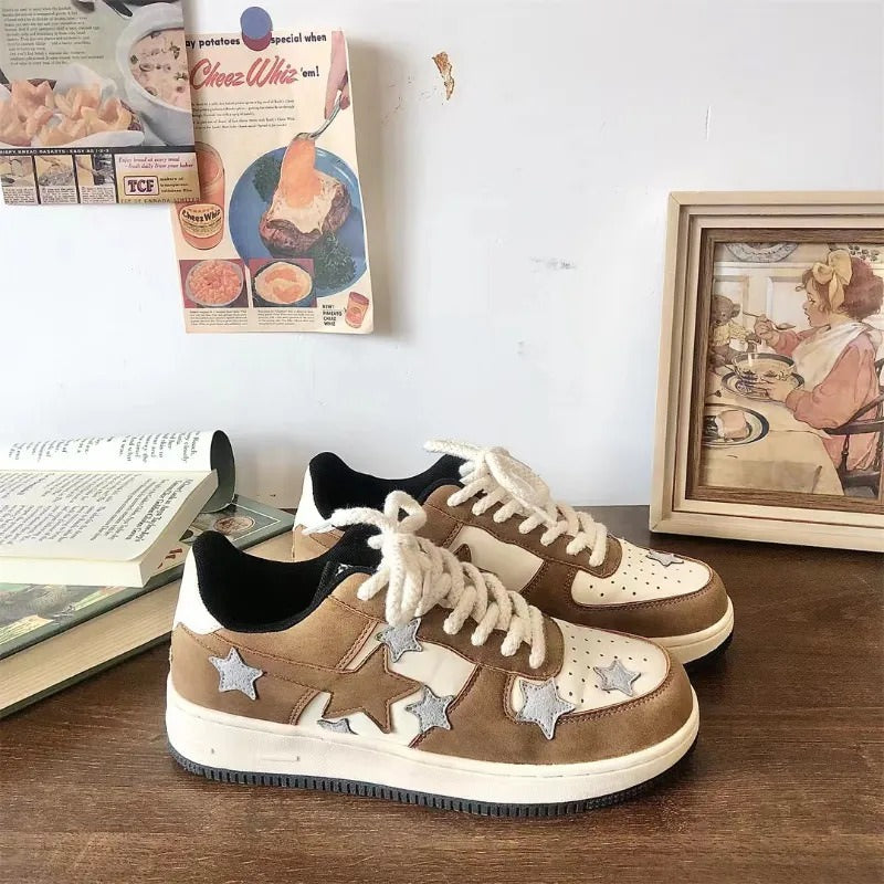 Brown Grey Shooting Star Sneakers