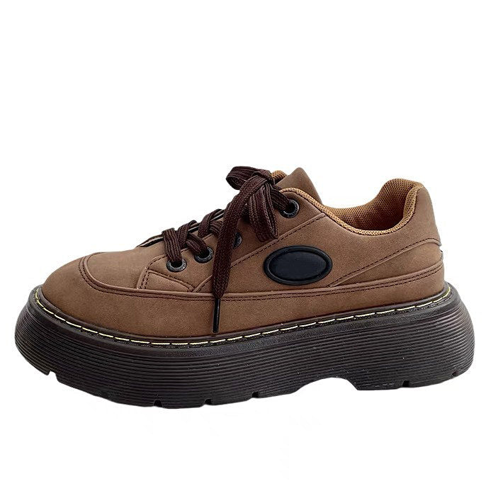 Brown Aesthetic Platform Oxford Shoes