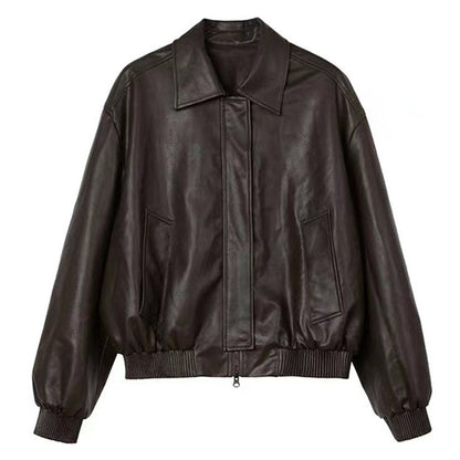 Leather Bomber Jacket