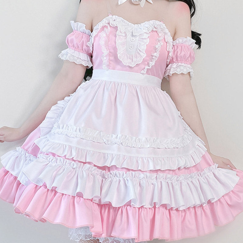 Sweet Rulffled Maid Lolita Dress