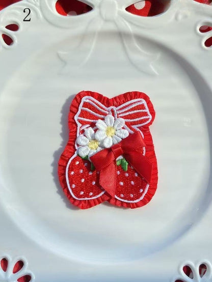 Cherry/Strawberry/Cake Bowknot Brooch/Hairclip Options Decorated 11
