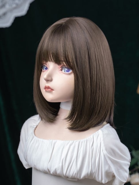 Dark 40CM With Brown Air Synthetic Wig Length Bangs