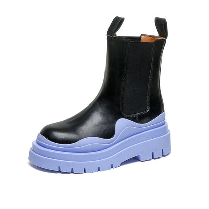 Slip-On Colorblock Platform Boots