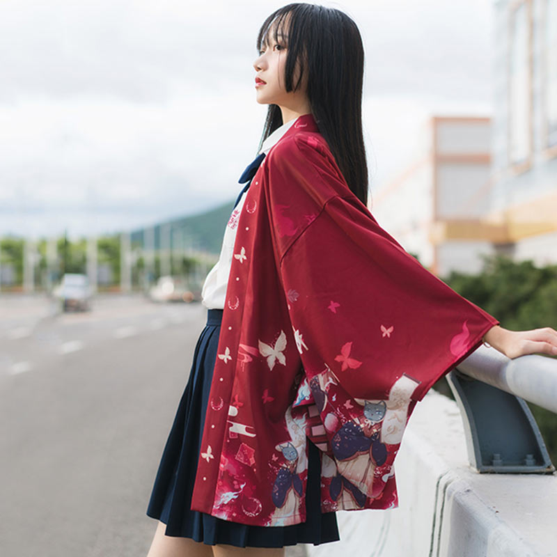 Vintage Anime Loose Cardigan Kimono Outerwear