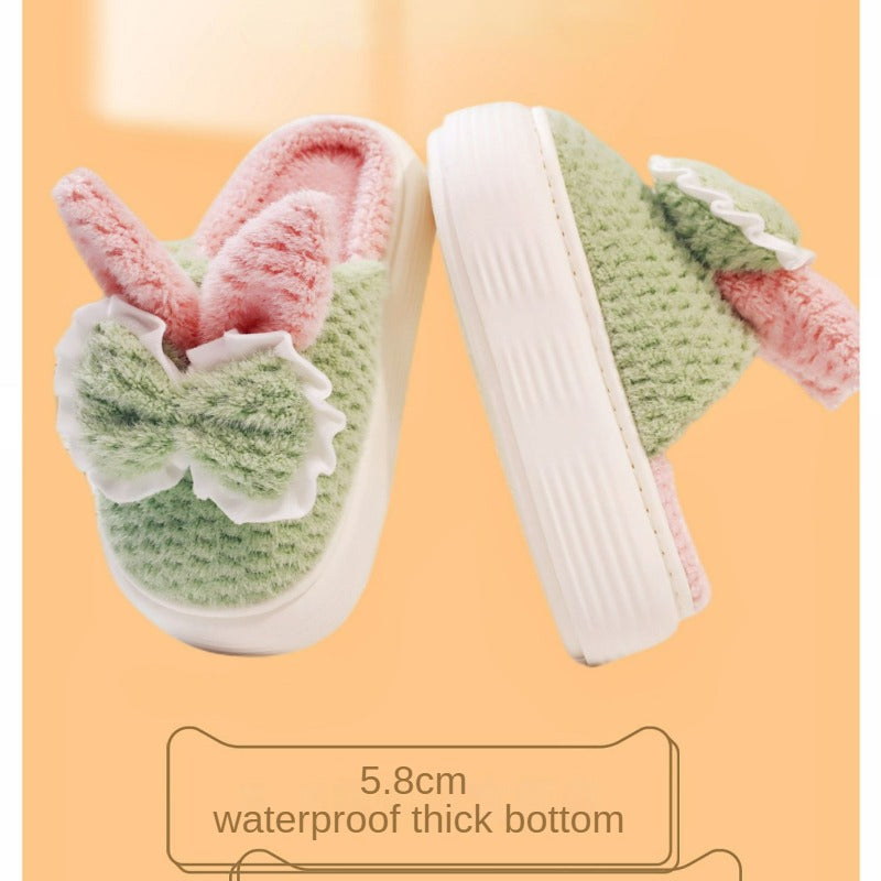 Pastel Bunny and Bows Cute Slippers ON894 Wonderland Case
