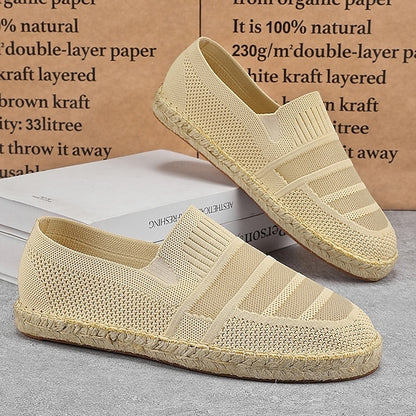 Design – Beige Woven Espadrilles with Men's Vacation