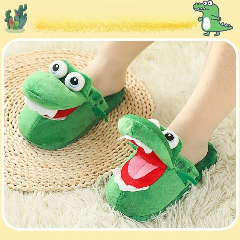 Cute Crocodile Plush Slippers Wonderland Case