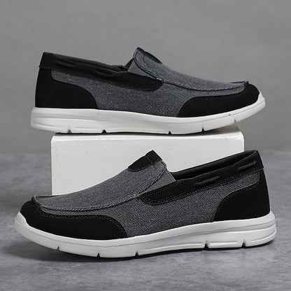 Beige Lightweight – Slip-On Men's Loafers Canvas