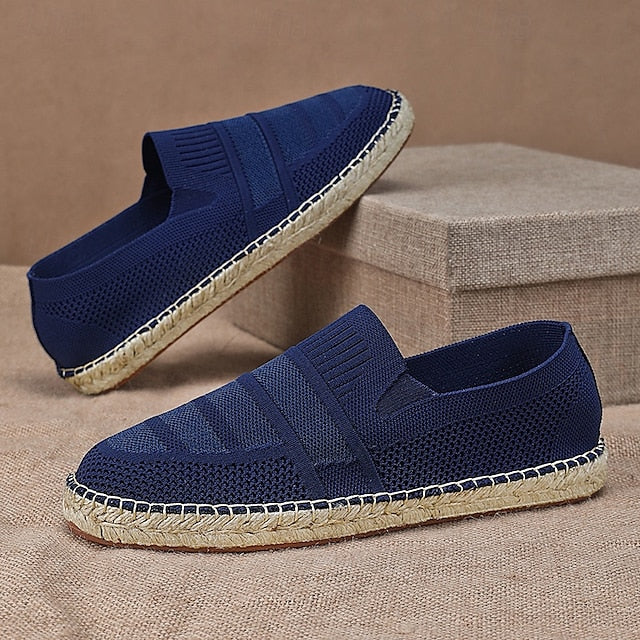 Design – Beige Woven Espadrilles with Men's Vacation
