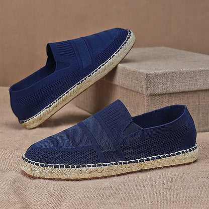 Design – Beige Woven Espadrilles with Men's Vacation