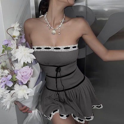 Charming Maid Grey Dress