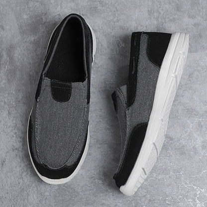 Beige Lightweight – Slip-On Men's Loafers Canvas