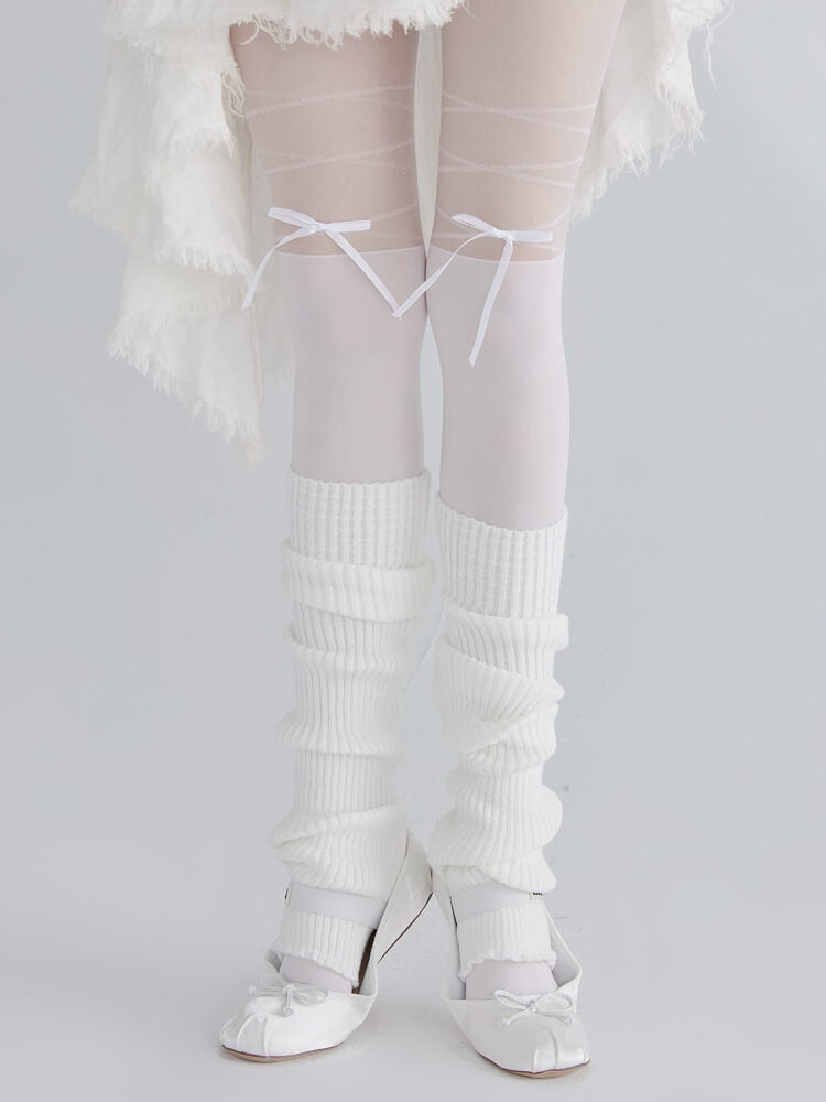 Lace Ribbon Bow Lolita Tights