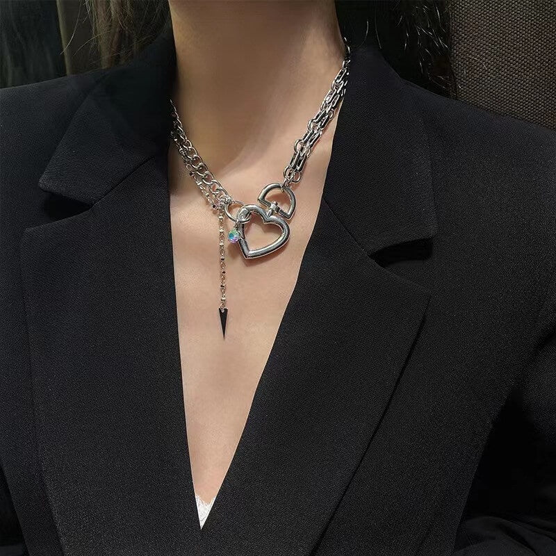 Y2K Heart Chain Necklace