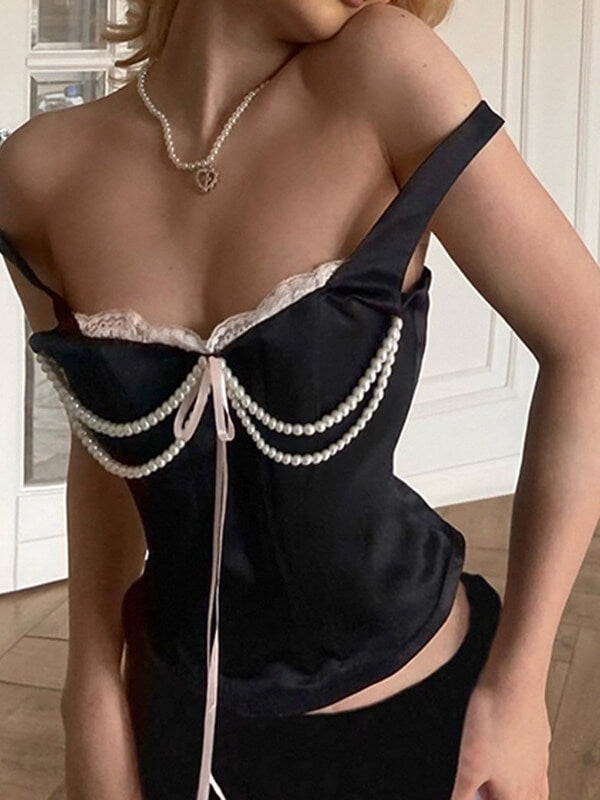 Vintage Elegant Pearl Camisole