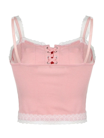 Sweet Pink Lace Camisole