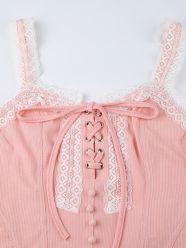 Sweet Pink Lace Camisole