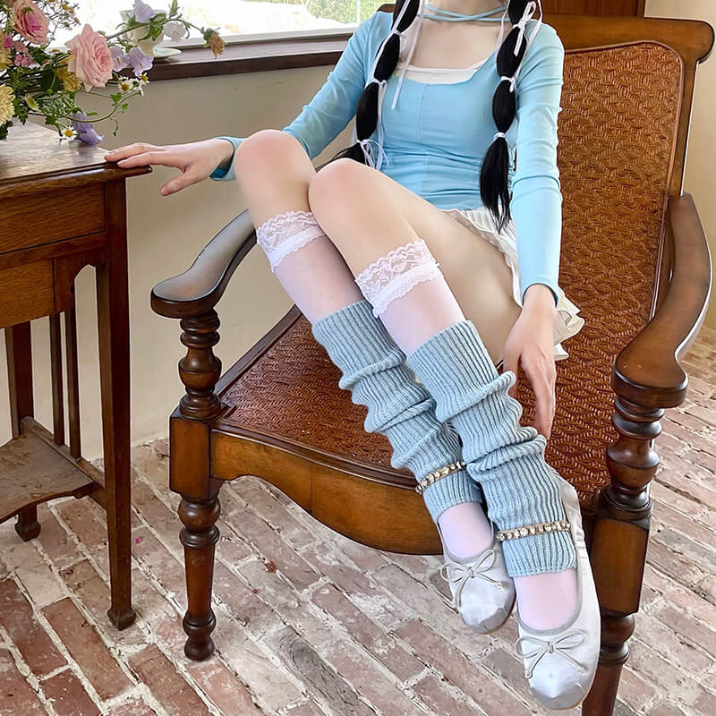 Sweet Knit Long Leg Warmers