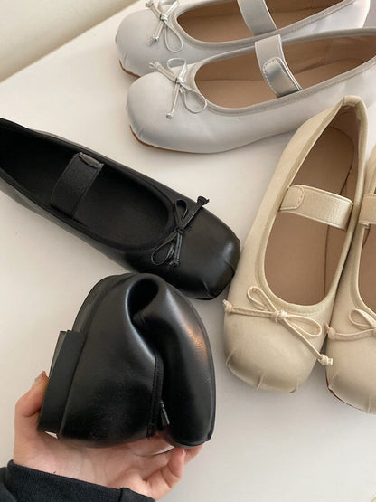 Ballet Bow Vintage Flat Shoes