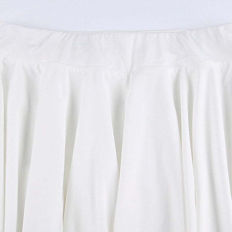 White Irregular Mini Skirt