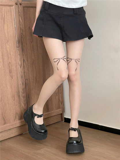 Fairy Bow Tattoo Tights